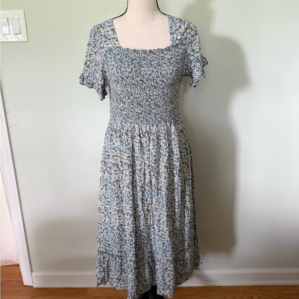 Floral Blue Dress